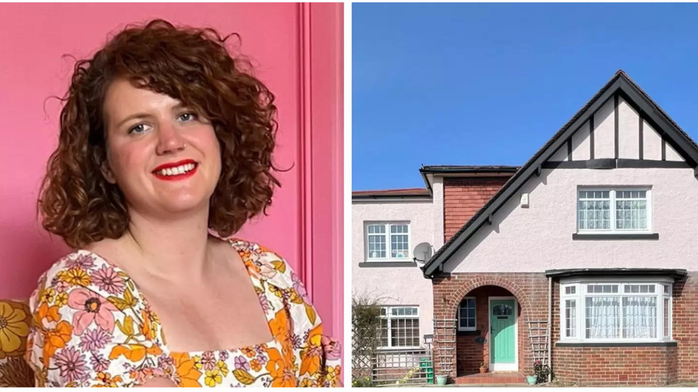 Woman lives in incredible all-pink house because she 'hates dull shades'