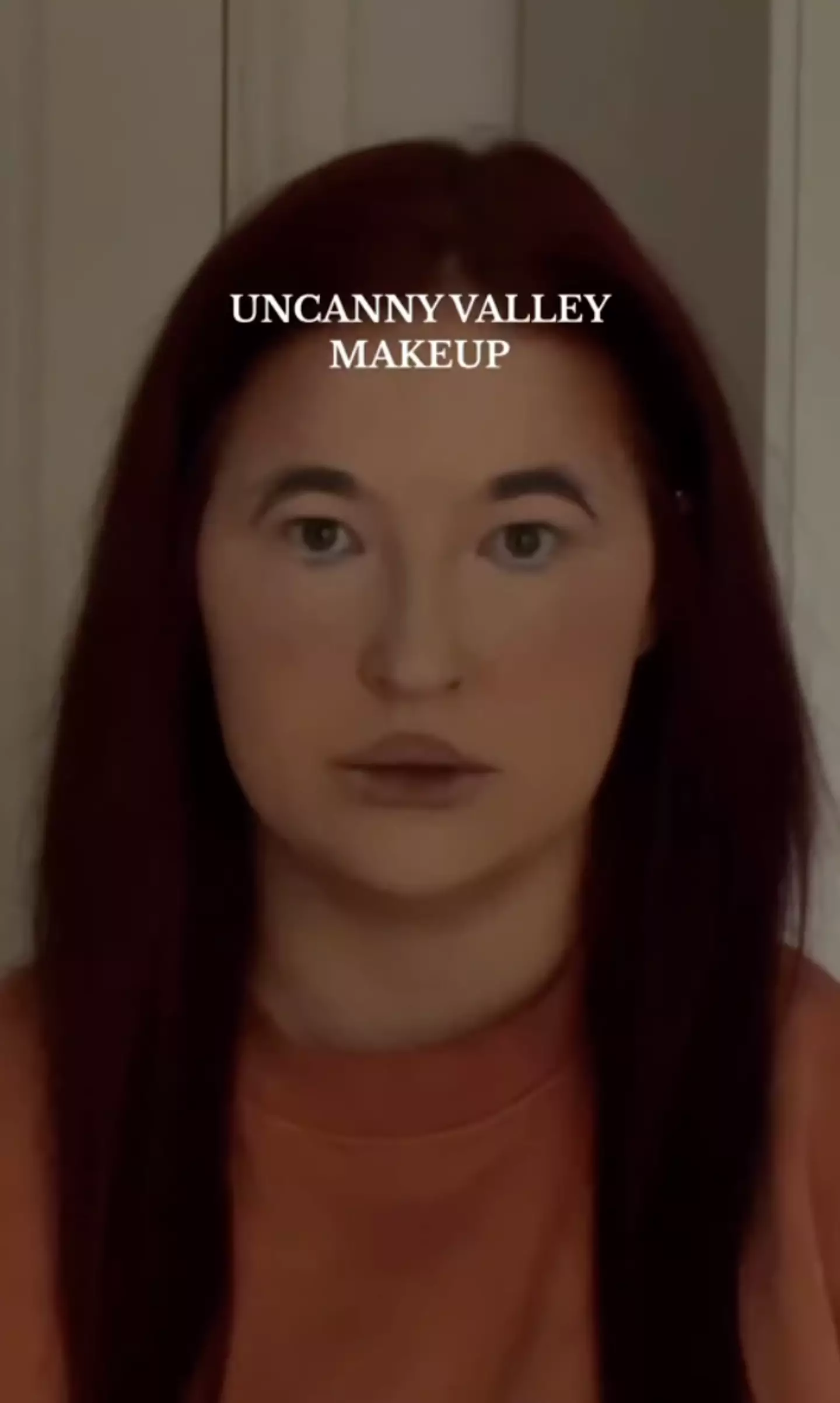Meg's 'uncanny valley' make-up look.