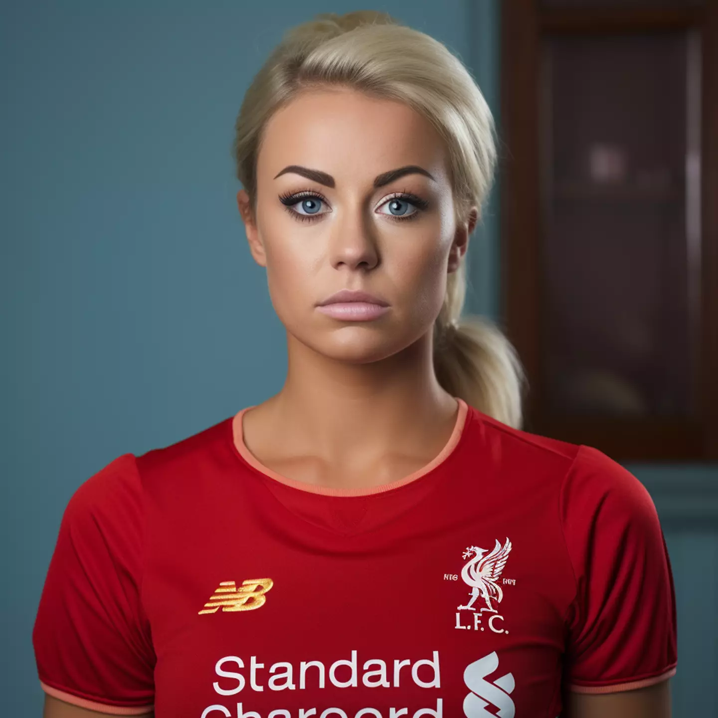 She's a footie fan. (Midjourney)