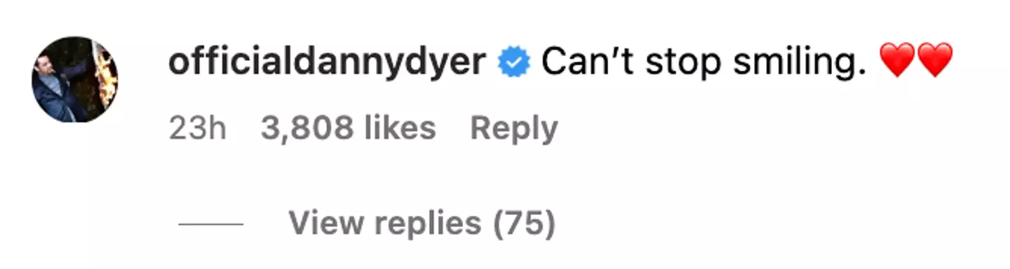 Danny Dyer is over the moon.