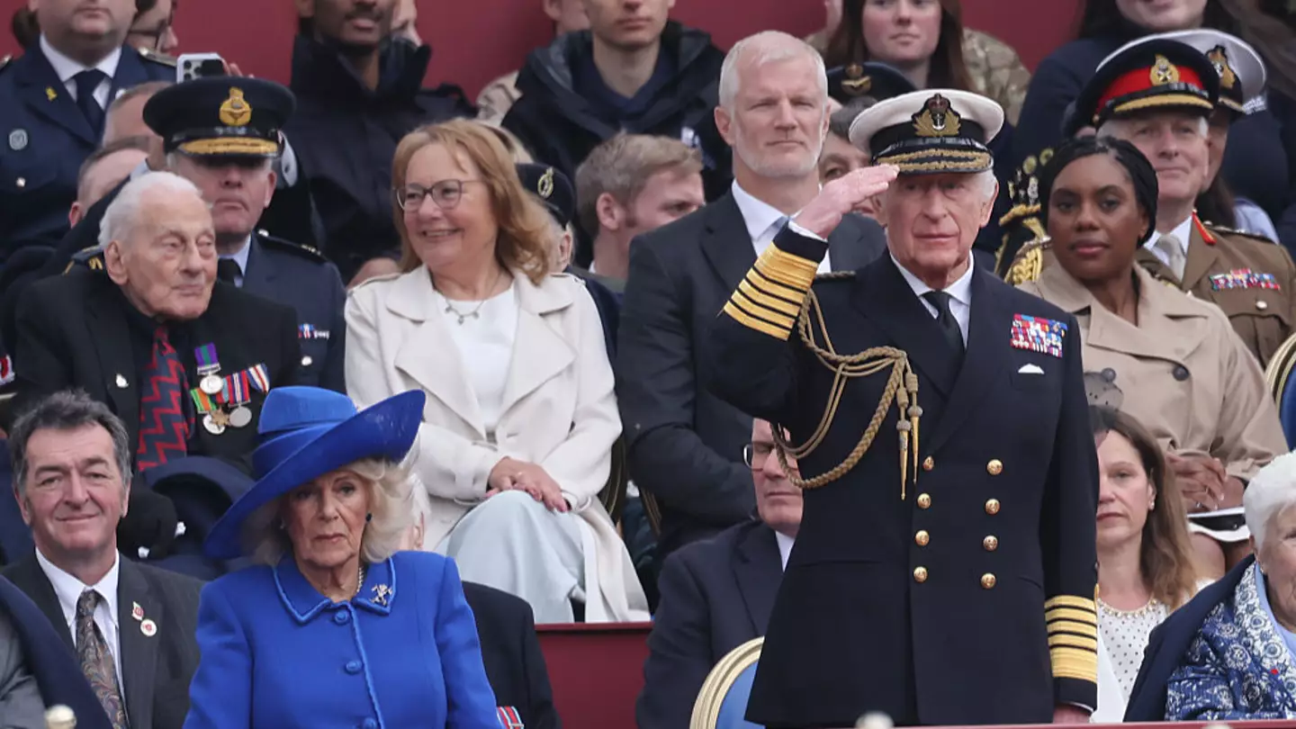 King Charles' blunt remark to Camilla over 'missing' item at VE Day parade revealed by lip reader