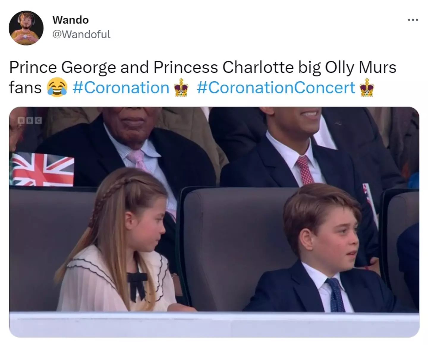 Some viewers thought the younger royals weren't too into Olly Murs.