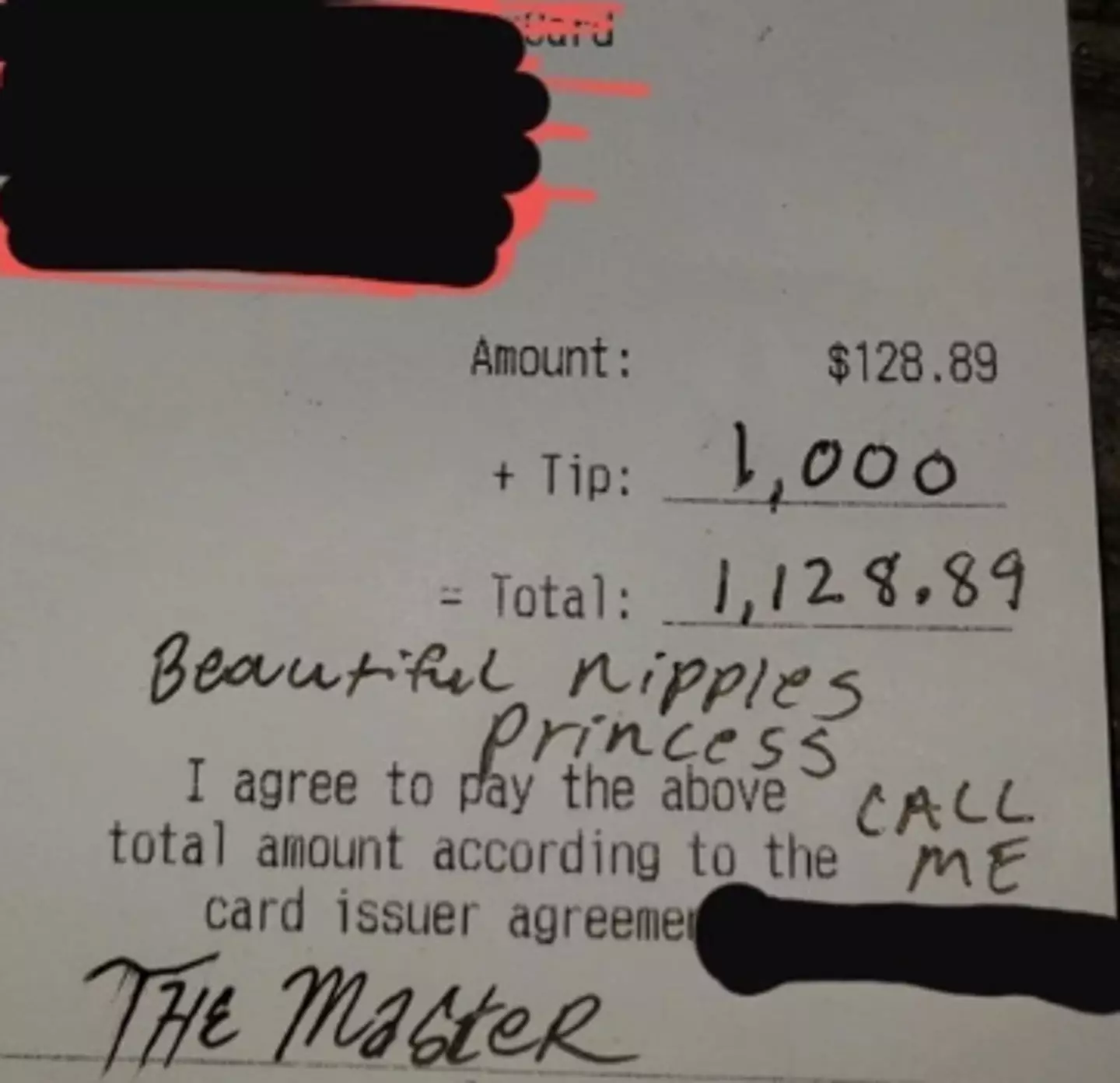 The tip was majorly creepy (
