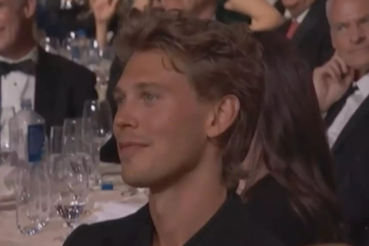 Butler just about cracked a smile as Fraser joked in his speech.