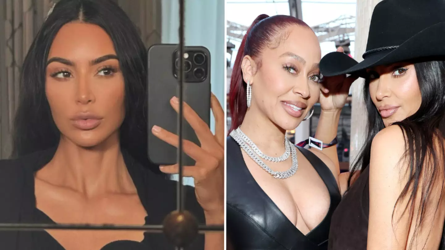 Instagram/@kimkardashian / Kevin Mazur/Getty Images for Fanatics