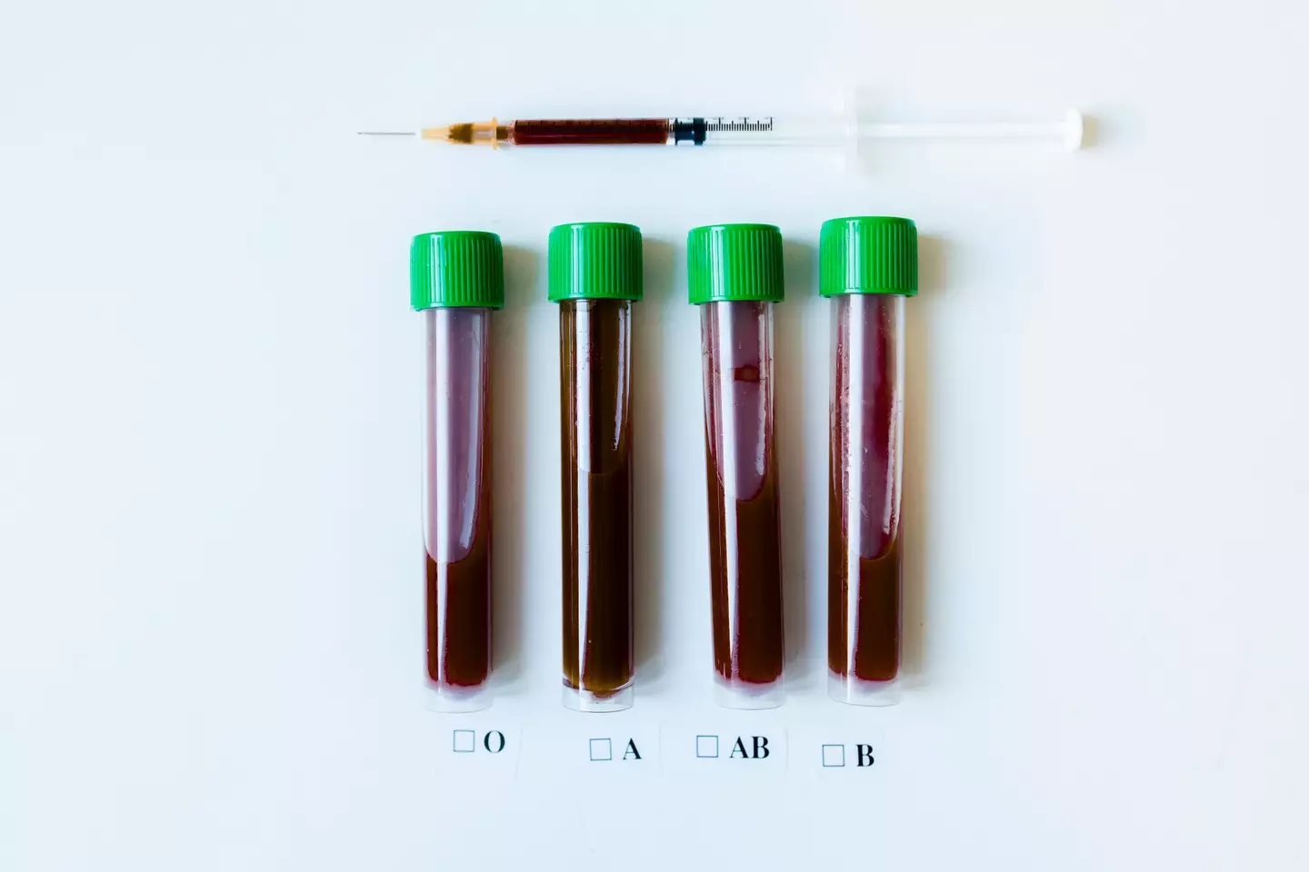 There are four main blood types - A, B, AB, and O ( Westend61 / Getty Images)