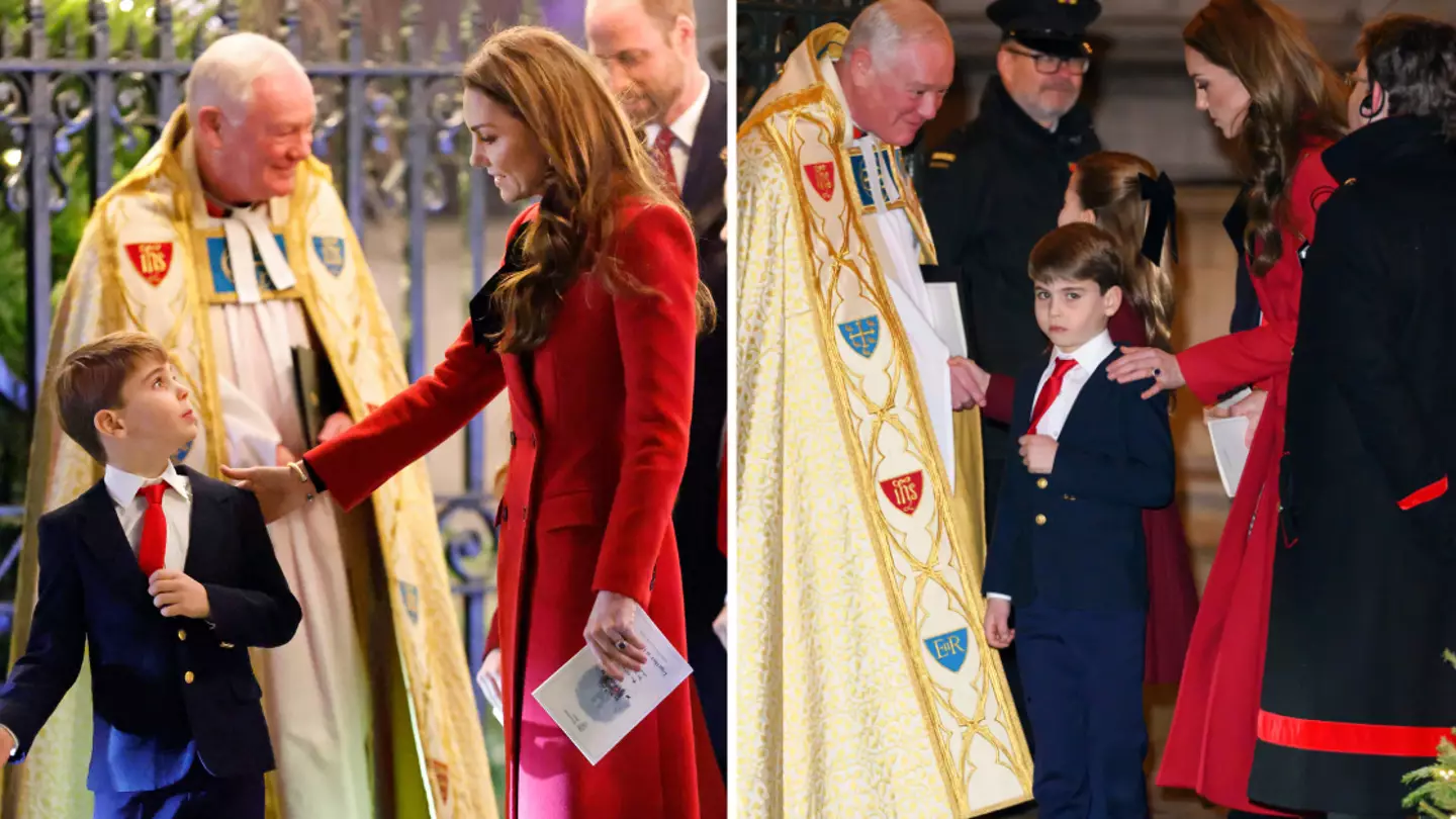 Lip reader reveals emotional six-word comment Prince Louis made to Kate Middleton during recent appearance
