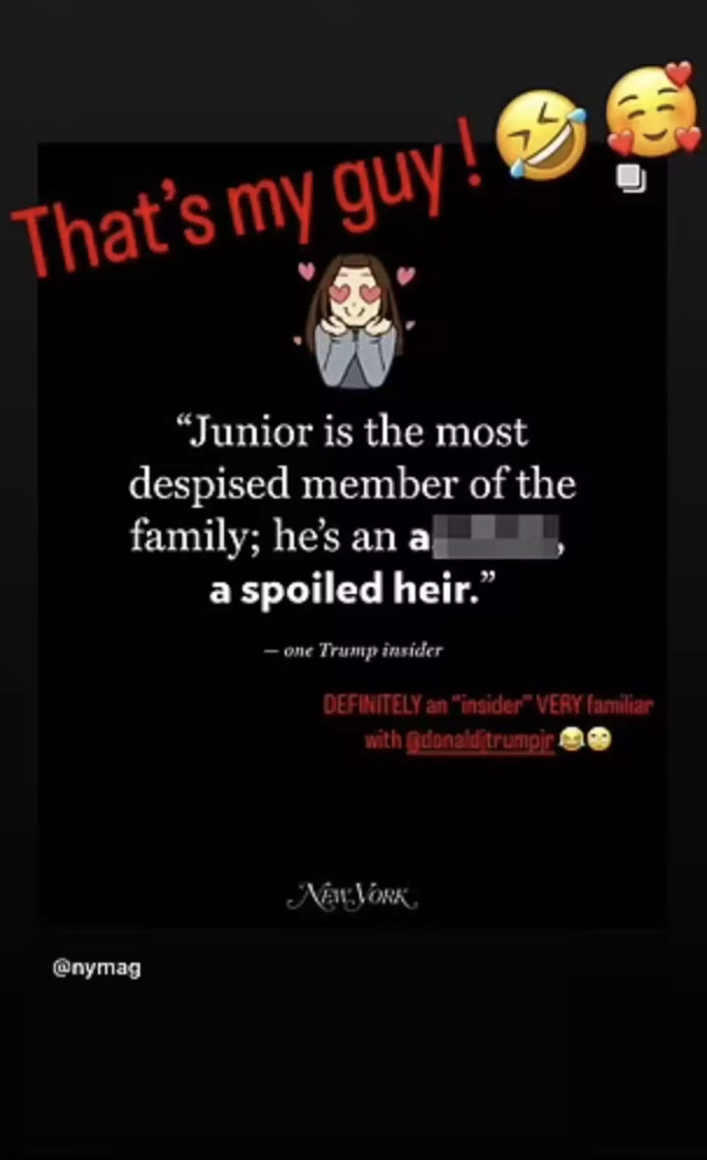 Bettina Anderson took to Instagram to share her response to the New York Magazine feature on her boyfriend, Donald Trump Jr. (Instagram/@bettina_anderson)