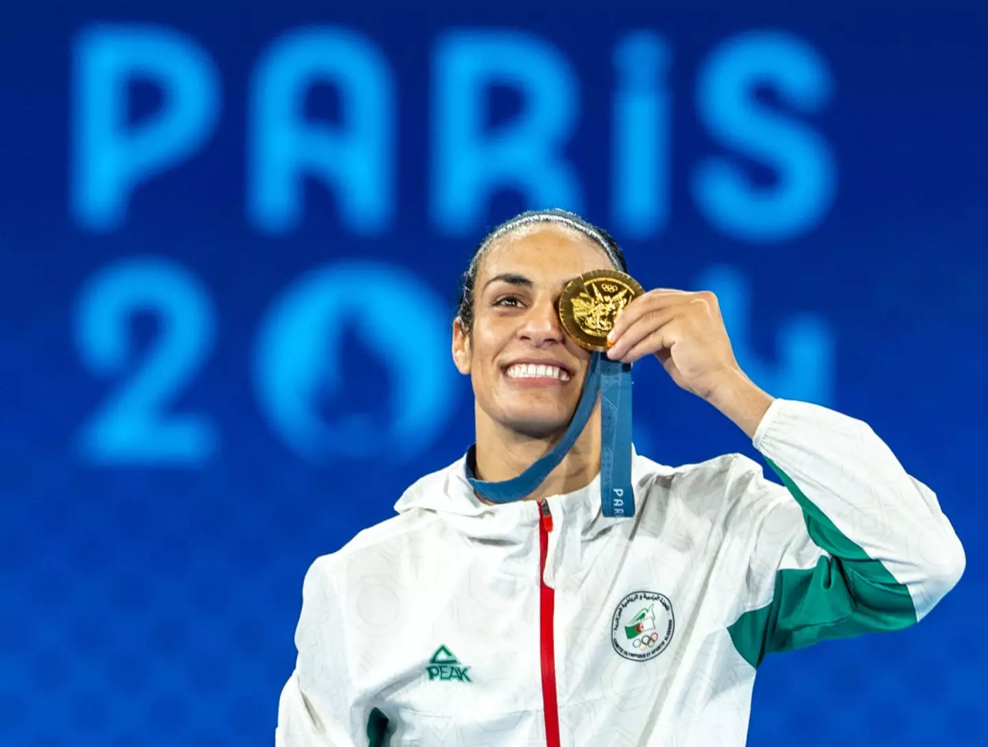Imane Khelif took home the gold medal. (Aytac Unal/Anadolu via Getty Images)