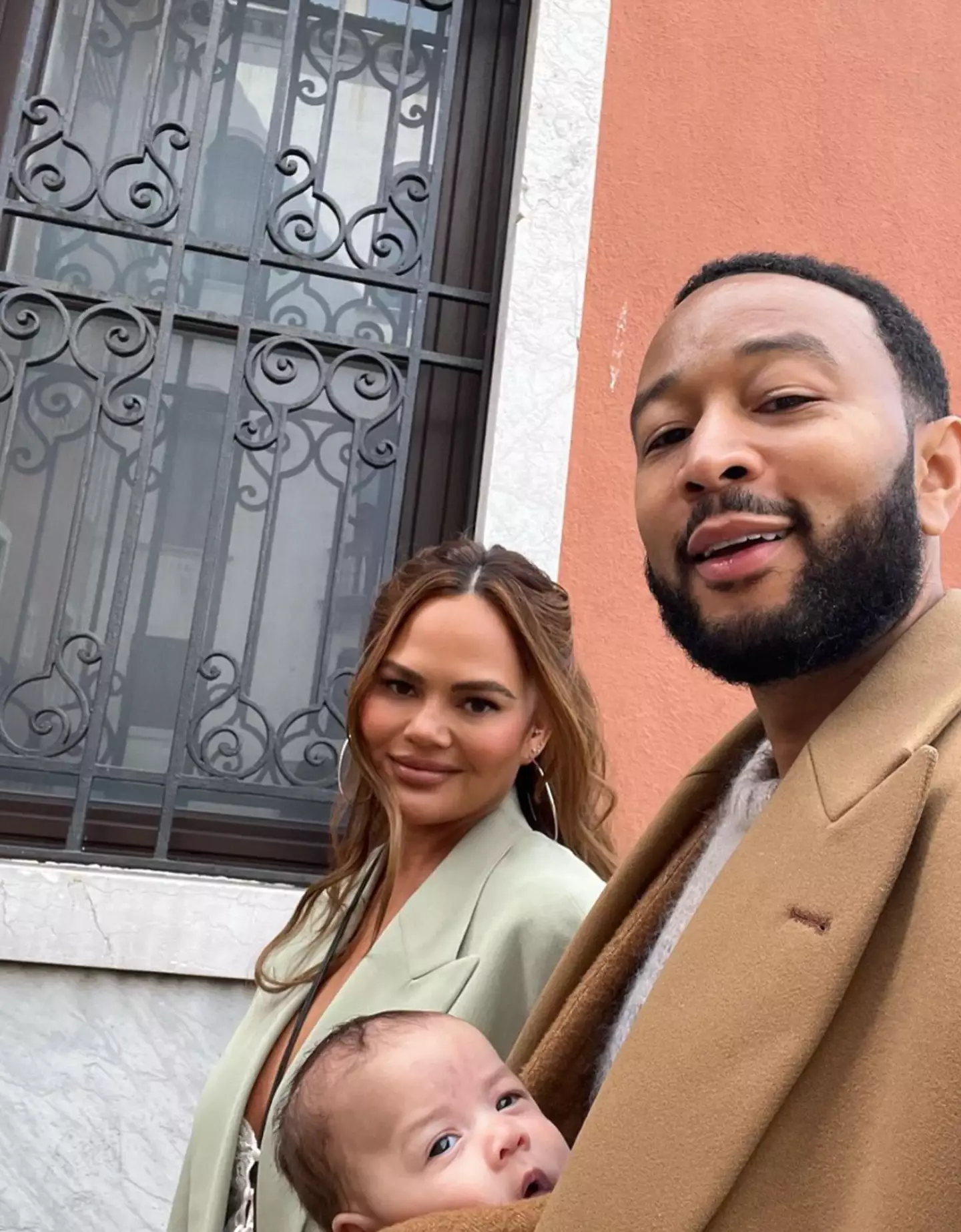 Legend faced some criticism over how he was holding baby Esti.