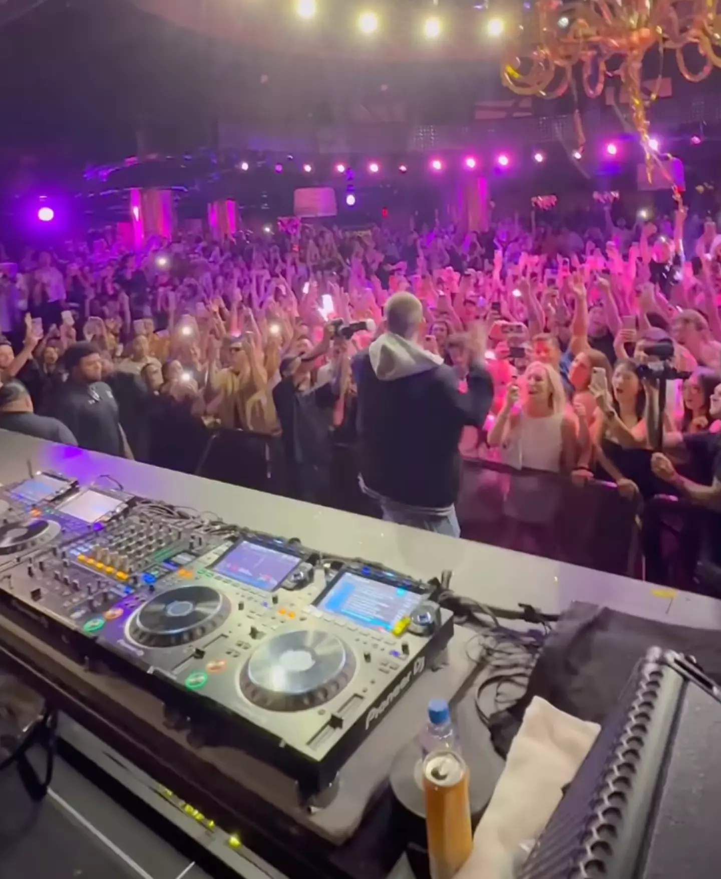 The DJ and crowd were duped by the fake popstar (Instagram/@gryffin)