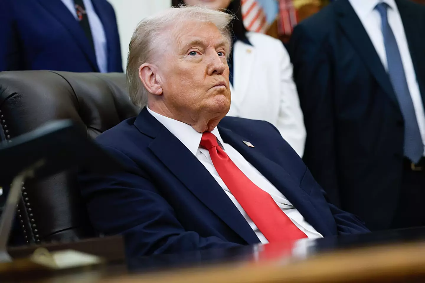 Donald Trump publicly took aim at Australian ambassador Kevin Rudd yesterday (Kevin Dietsch/Getty Images)