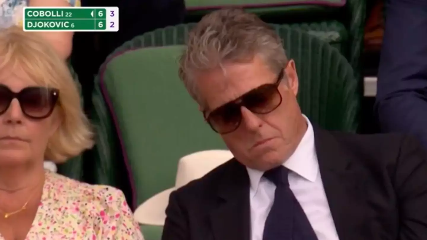 Hugh Grant 'falls asleep' in royal box at Wimbledon and it’s caused a big debate