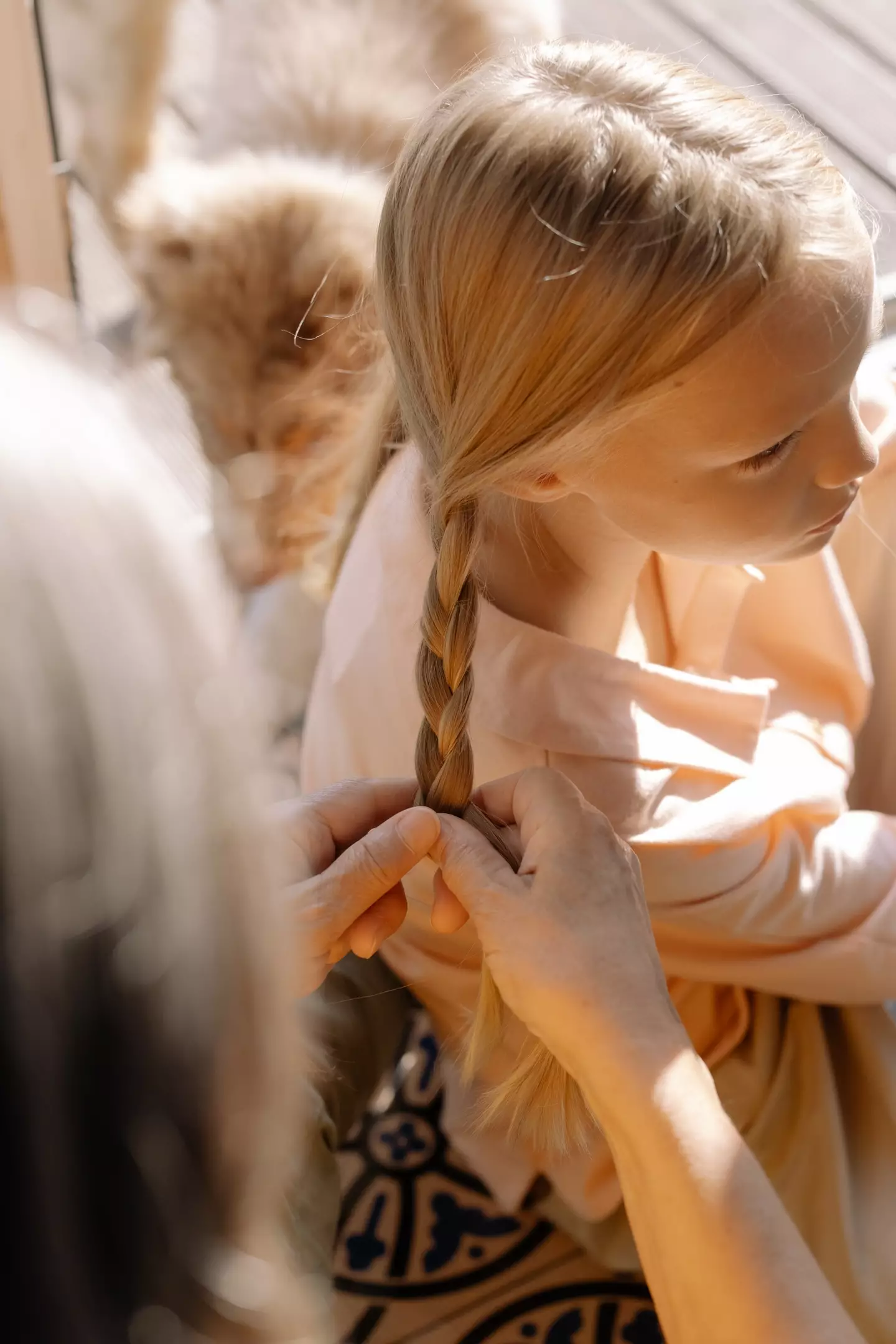 Her little girl often comes home with a different hairstyle (stock image).