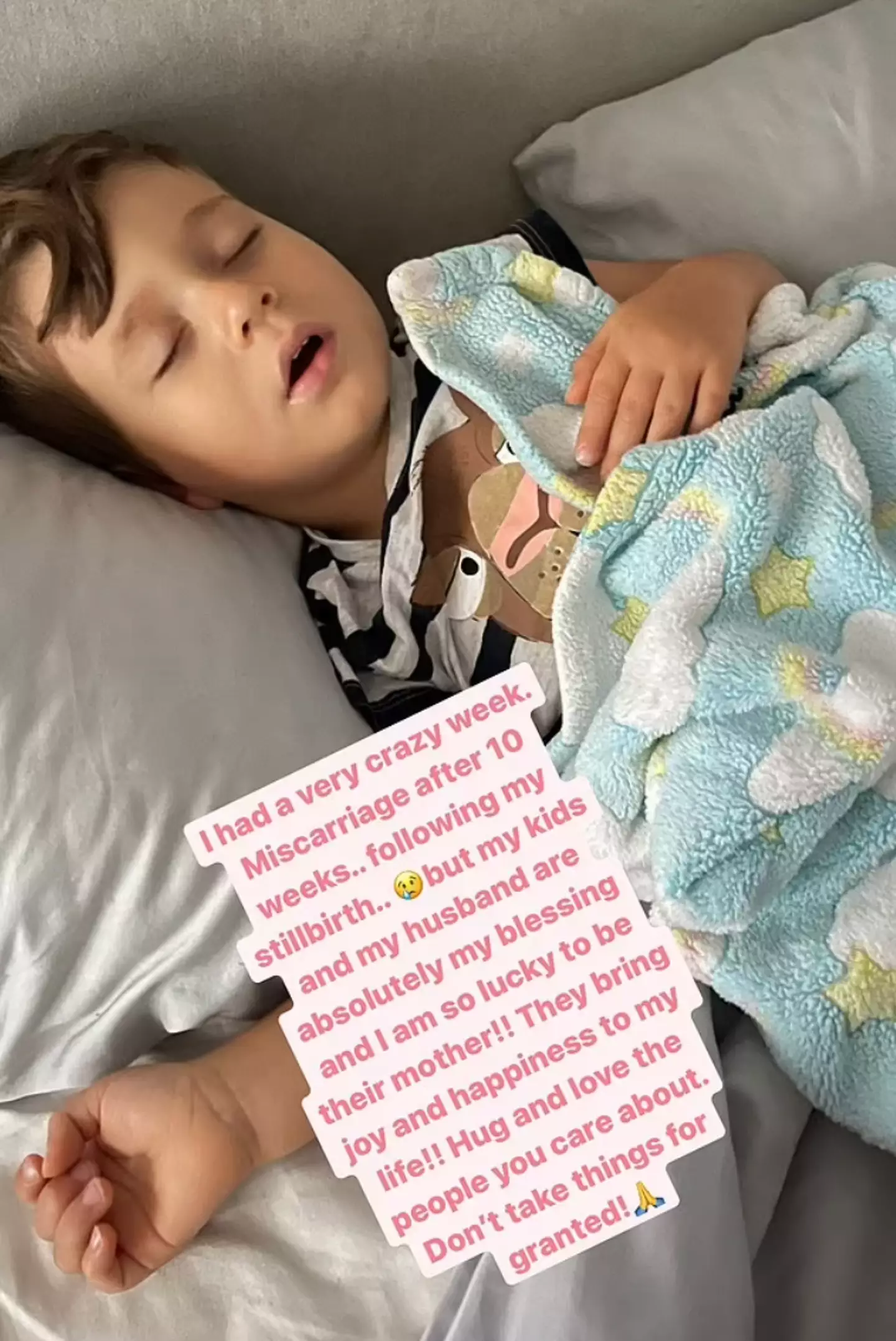She revealed the sad news on Instagram.