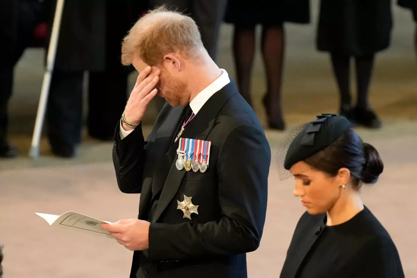 Meghan attended the Queen's funeral with her husband, Prince Harry. (Christopher Furlong/Getty Images)