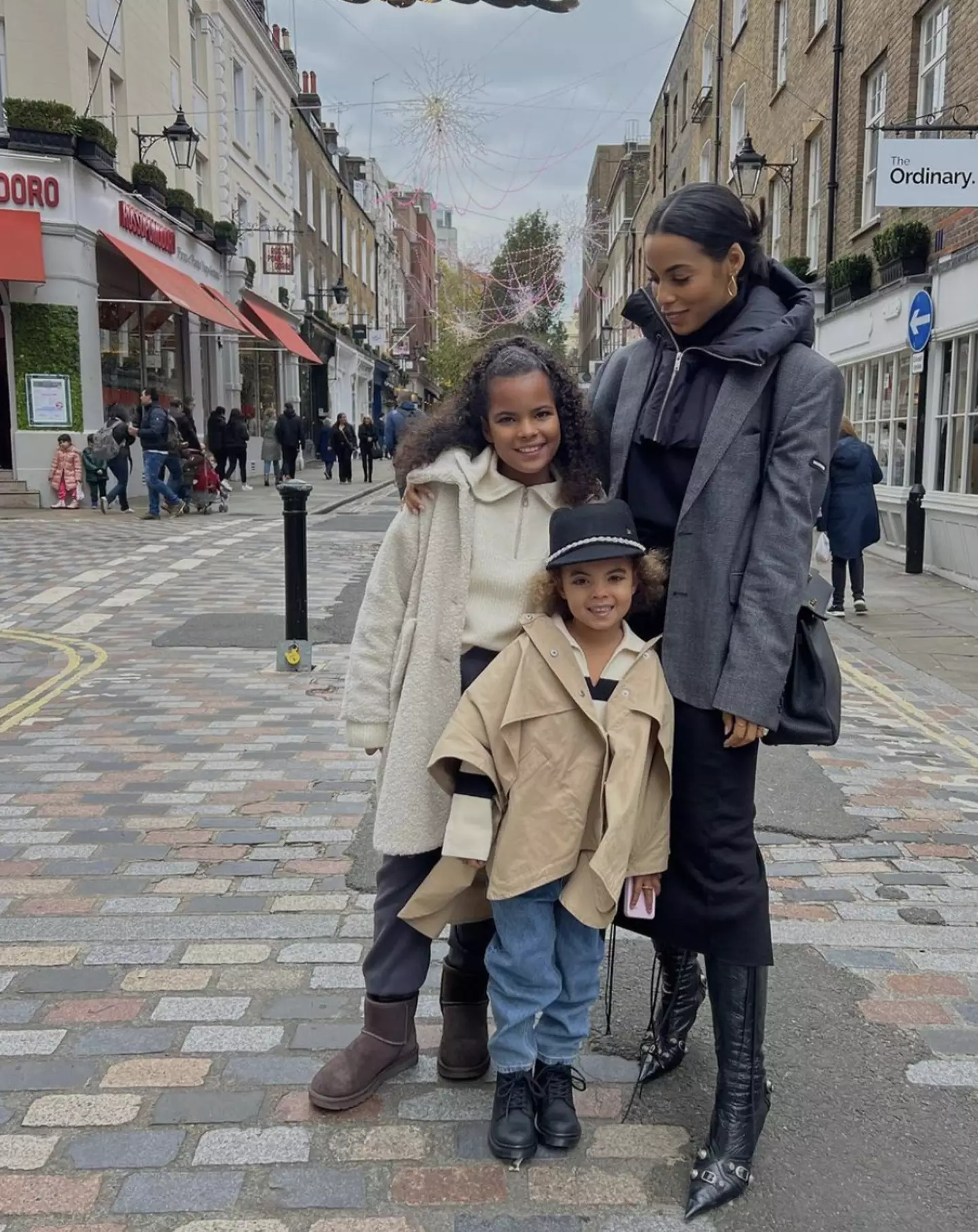 Rochelle Humes' eldest daughter is spending her first night away from home.
