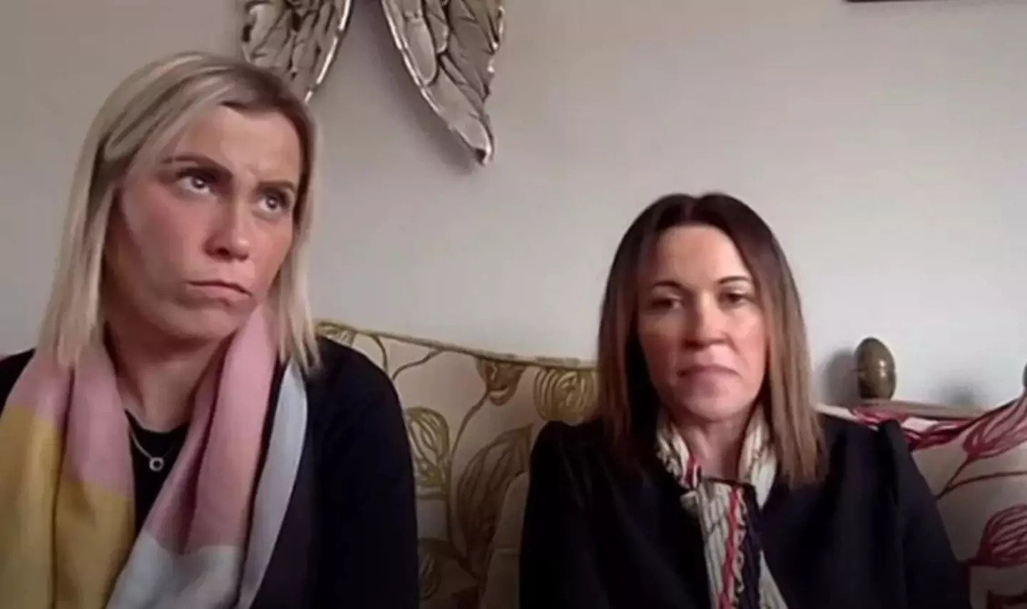 Hannah (left) and her sister (right) had a conversation with Peter's ex-partner. (BBC)