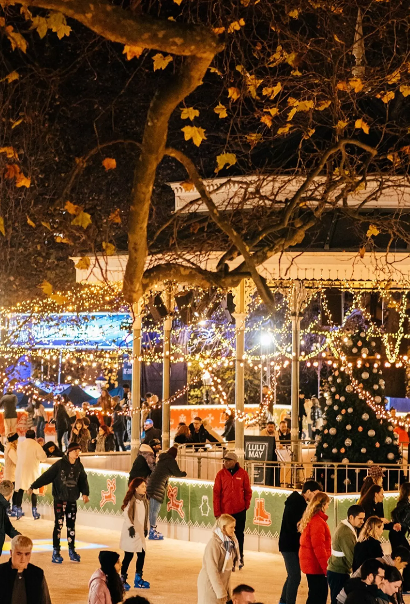 The iconic ice rink at London's Hyde Park Winter Wonderland.