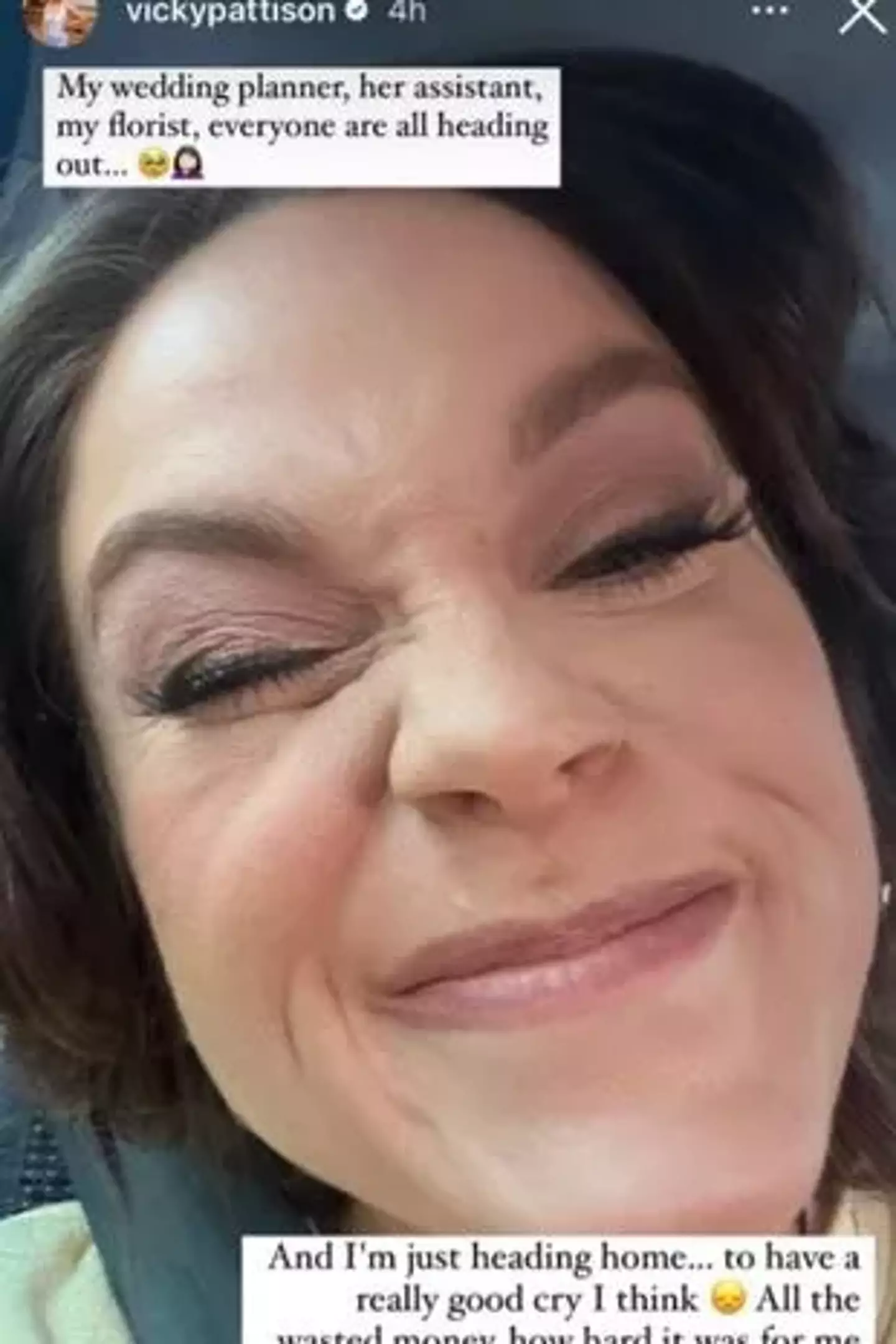 Vicky was flying out to check out her wedding venue.