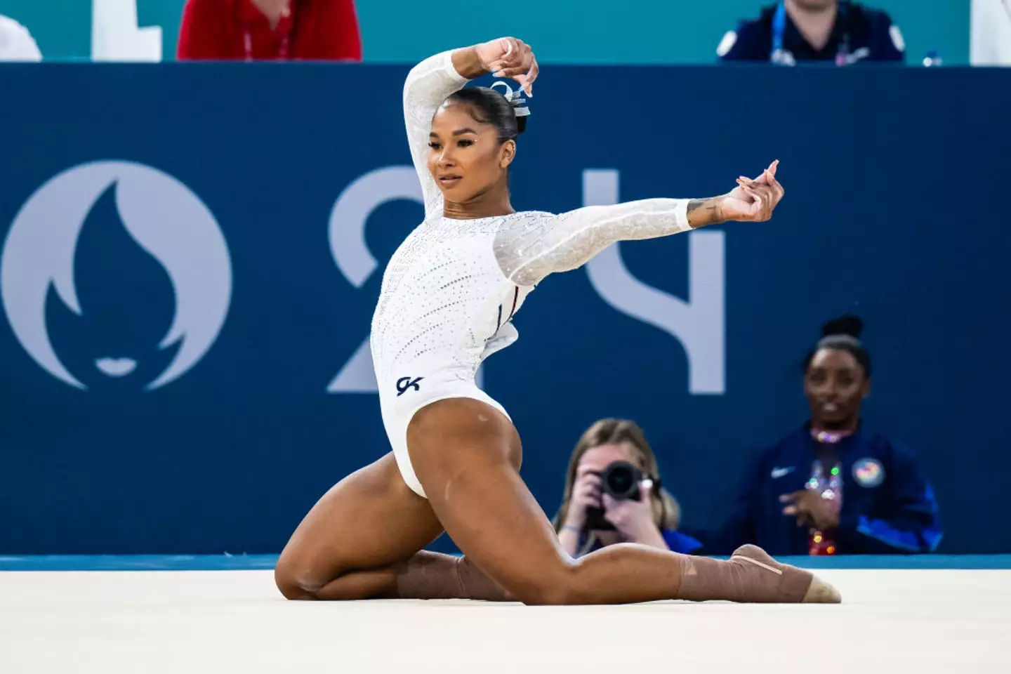 An inquiry into Chiles' score has left her without a medal. (Tom Weller/VOIGT/GettyImages)