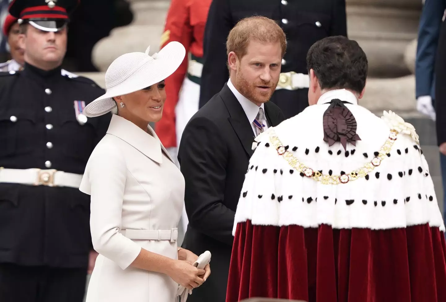 Meghan Markle and Prince Harry have arrived at St Paul's Cathedral for the special Jubilee Thanksgiving service (