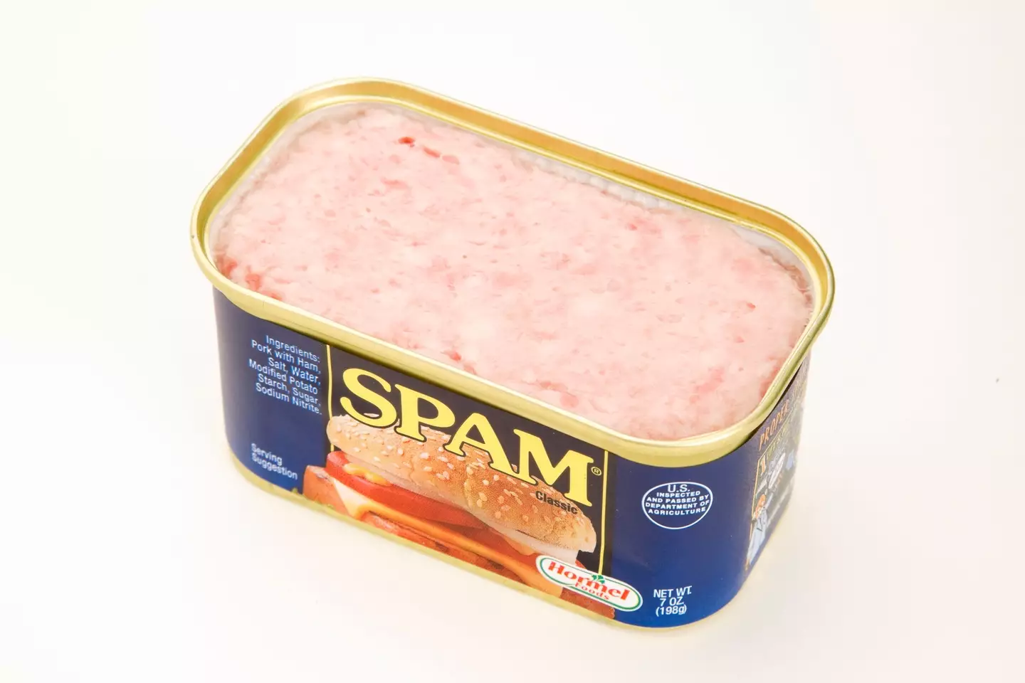 Spam was one of those packaged in the lunch box.