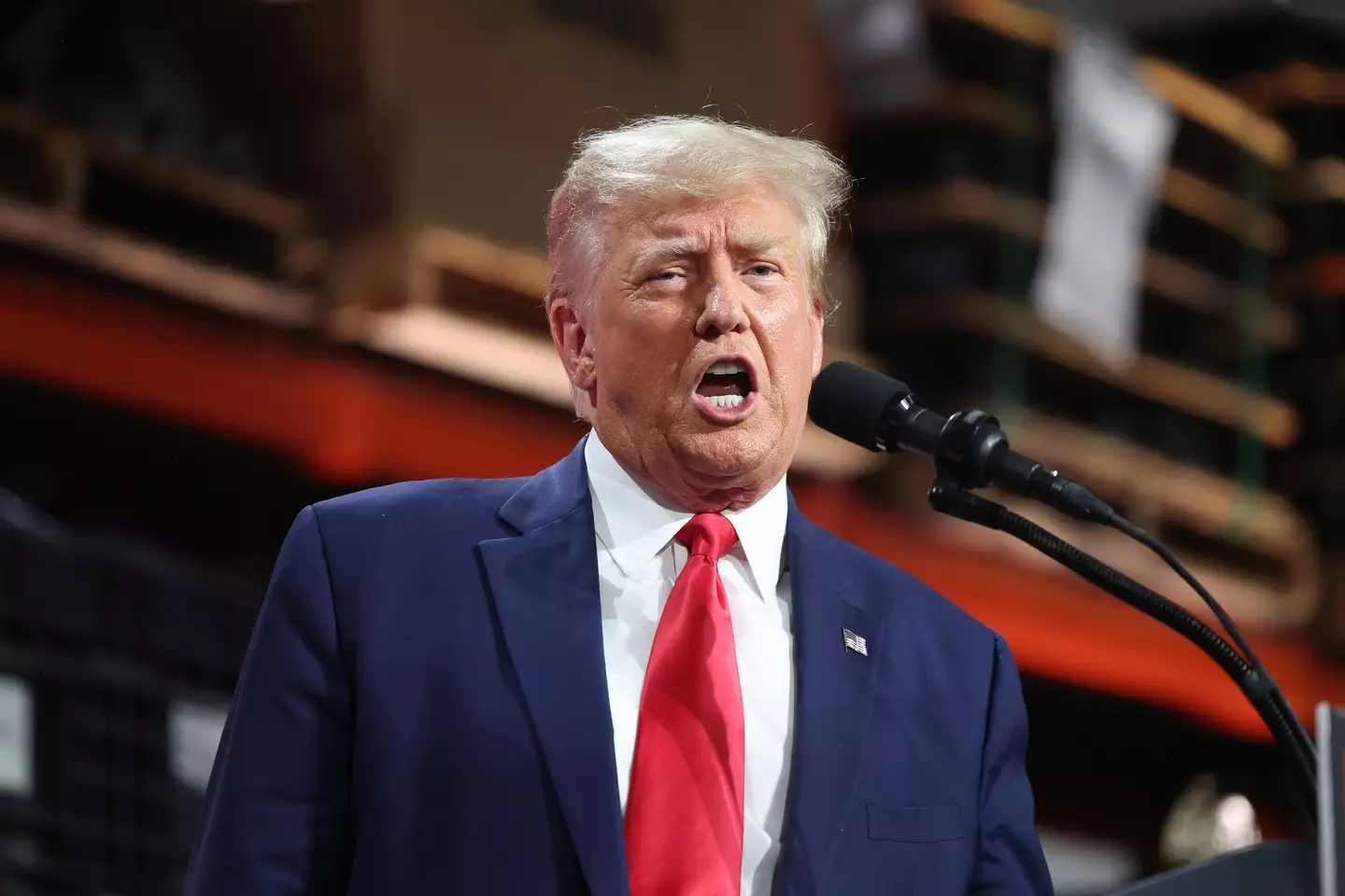 Donald Trump is facing backlash after comparing Sydney Sweeney to Taylor Swift in an online rant (Scott Olson/Getty Images)