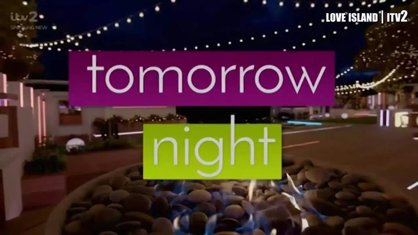 Love Island's 'Tomorrow Night' segment.