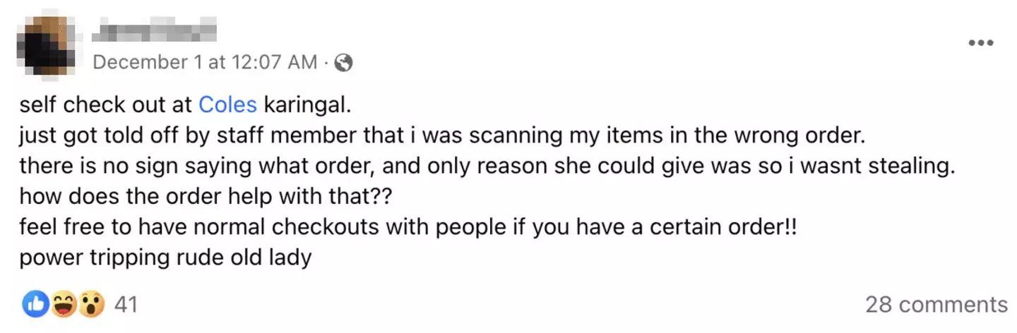 They said they were told they were scanning items in the wrong order.