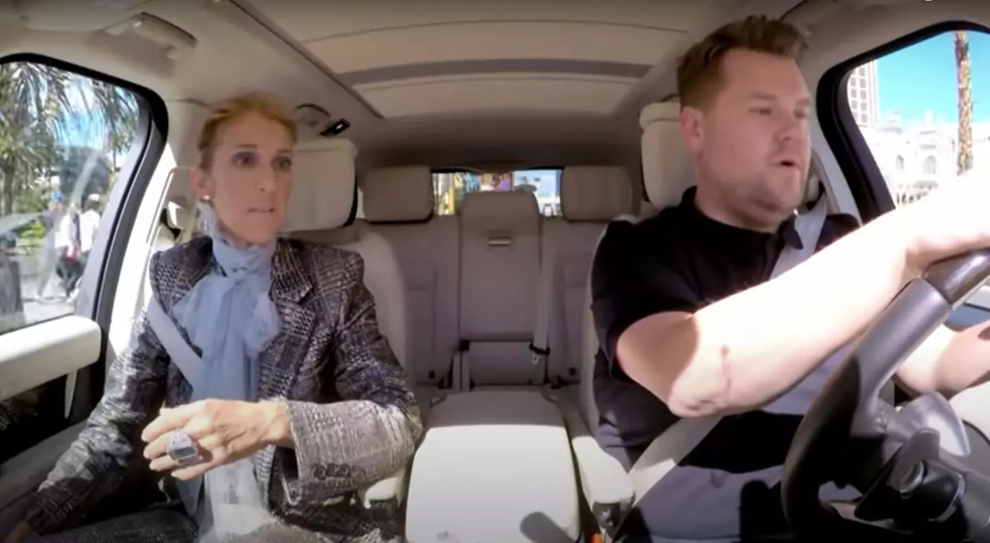 Celine appeared with Adele's pal James Cordon (