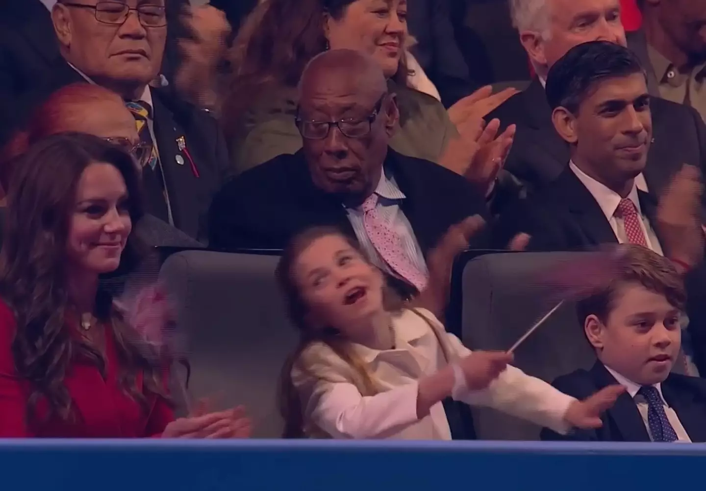 Coronation concert viewers were overjoyed when Princess Charlotte appeared to dab.