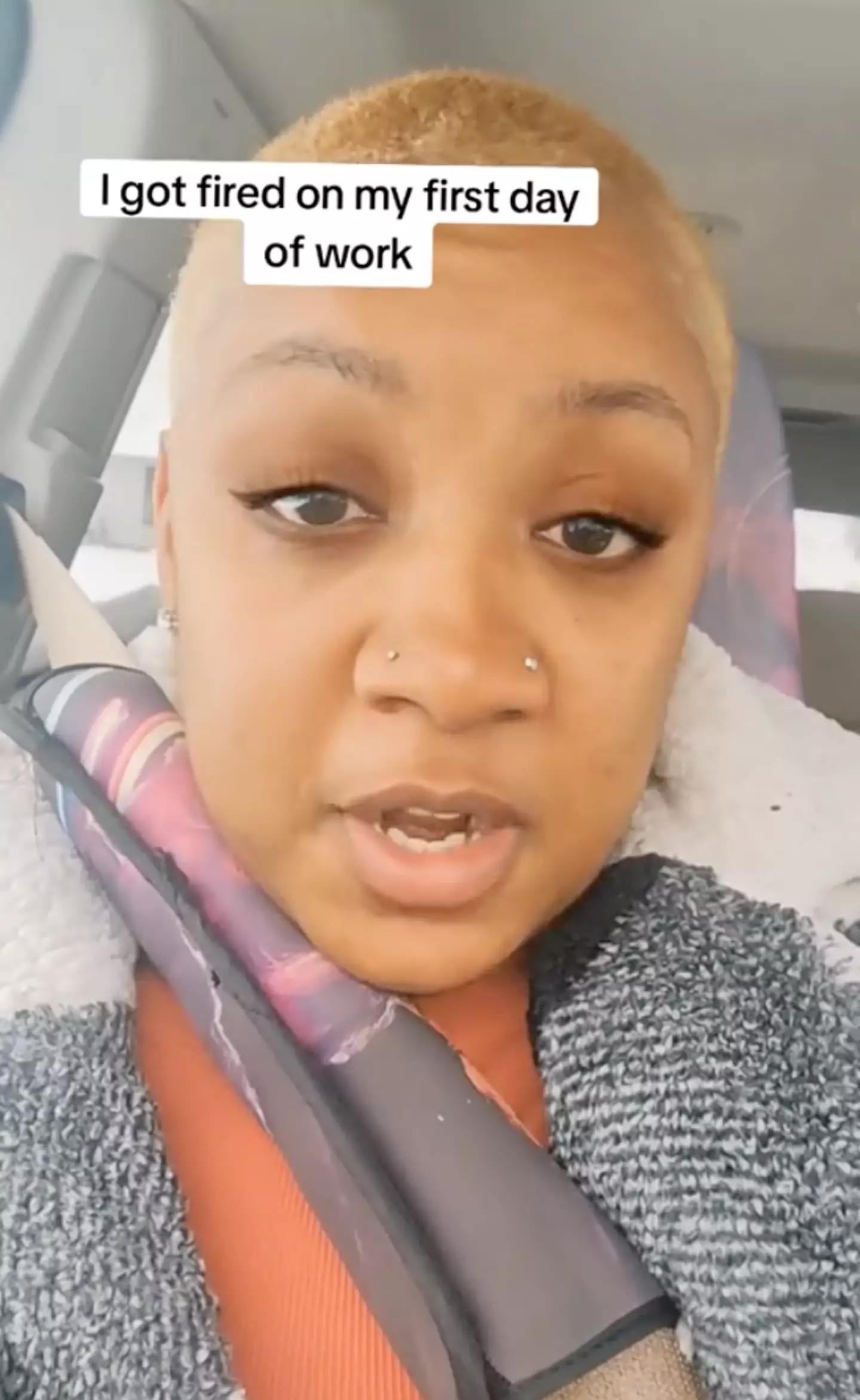 The woman took to TikTok to open up about the ordeal.