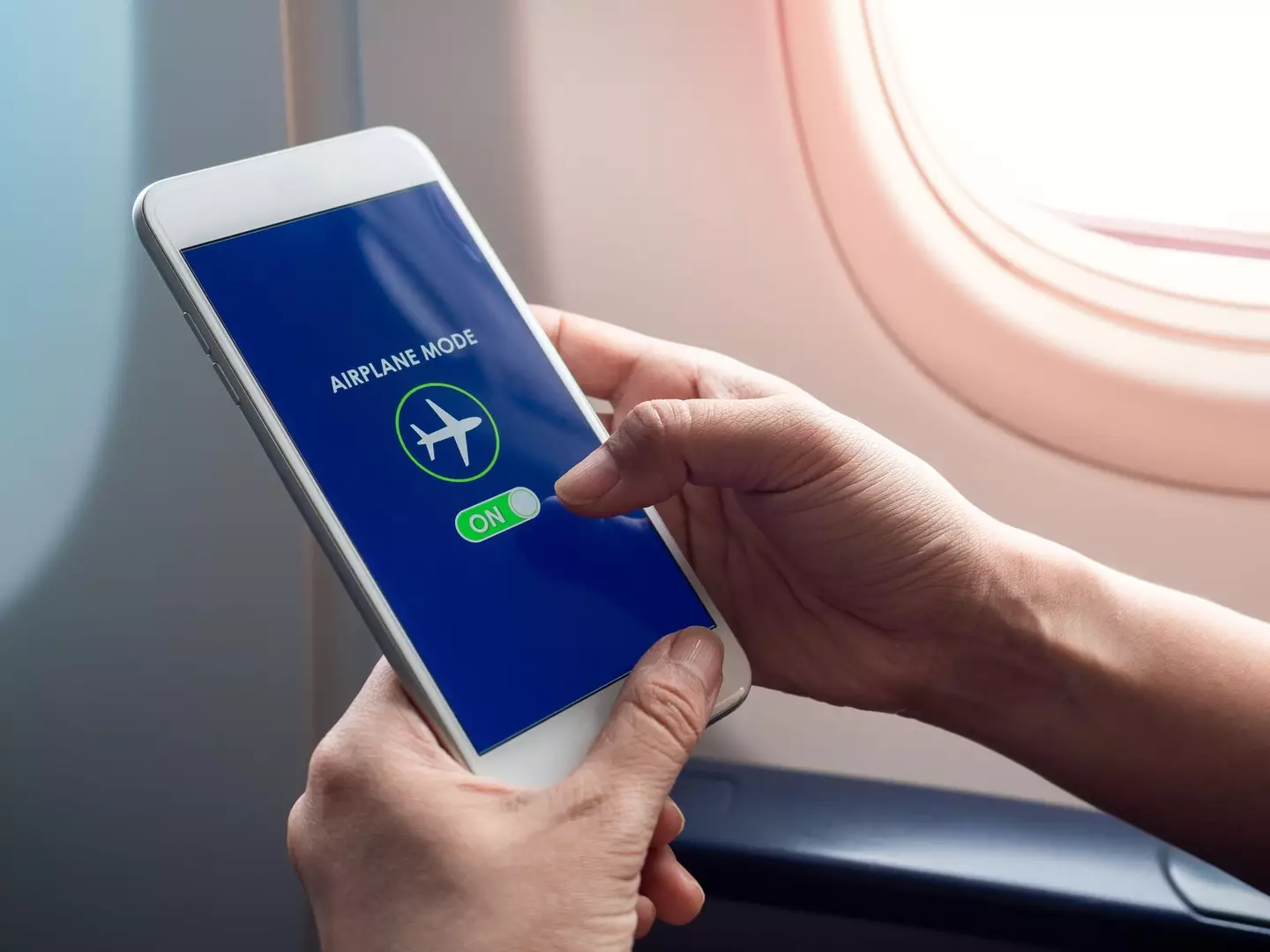 Passengers are always told to put their devices on flight mode.