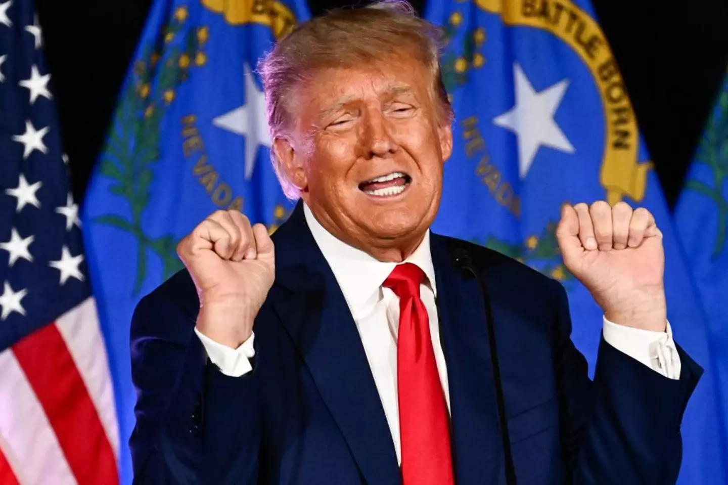 The impersonation in question (PATRICK T. FALLON/AFP via Getty Images)