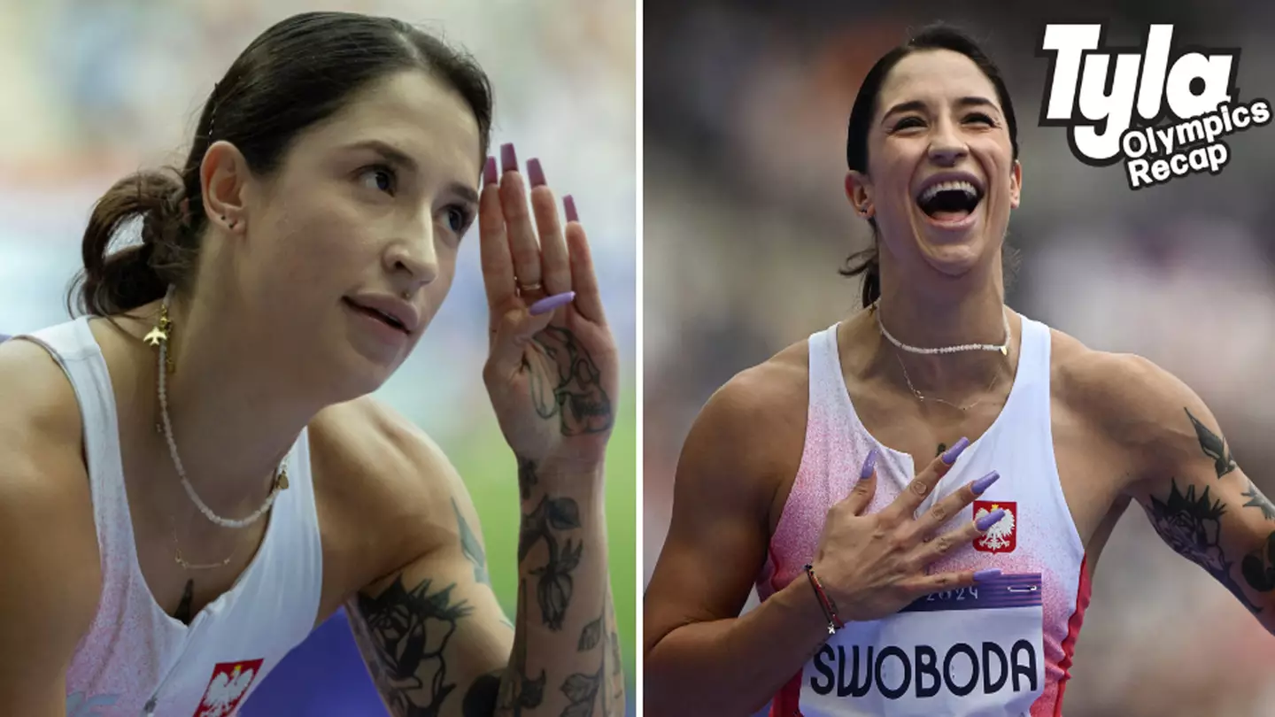 Olympic athlete had to quickly correct herself after making gesture to camera
