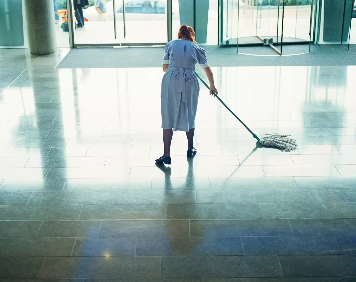 You'd feel pretty awful for walking over a freshly mopped floor like this, right? (Getty Stock Image)
