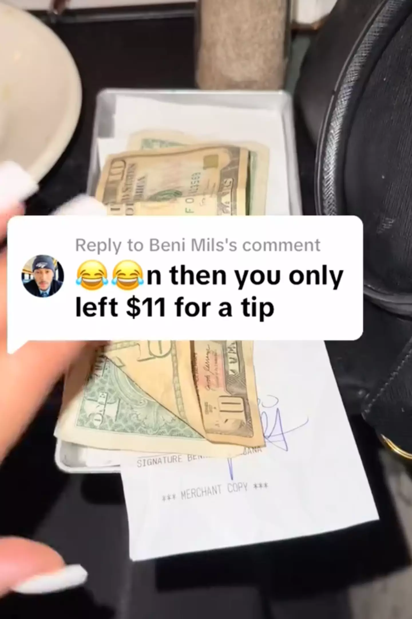 People noticed that she'd left an $11 tip and had some things to say about it.