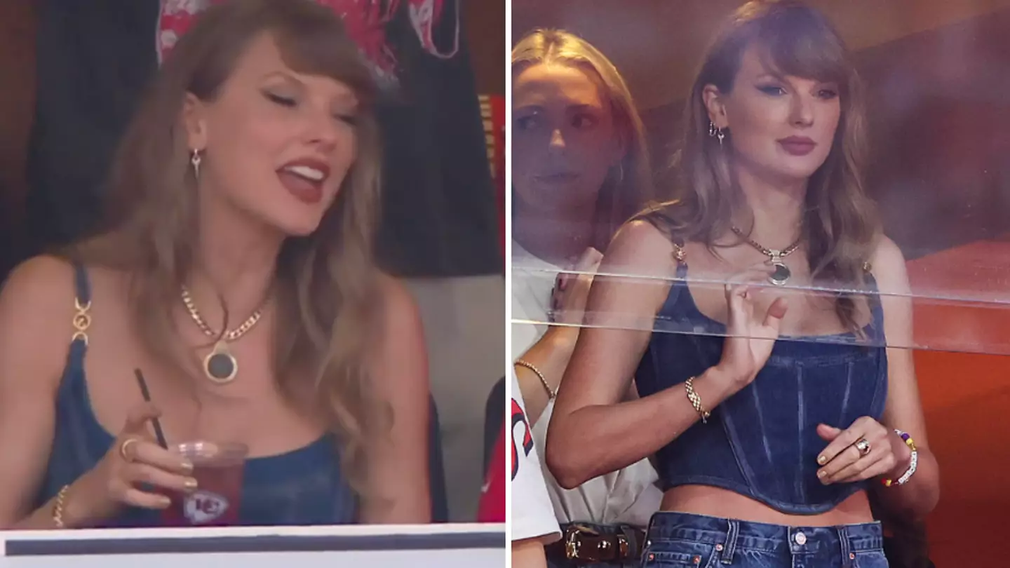 Taylor Swift fans work out what she said when fan gave her gift at Travis Kelce game