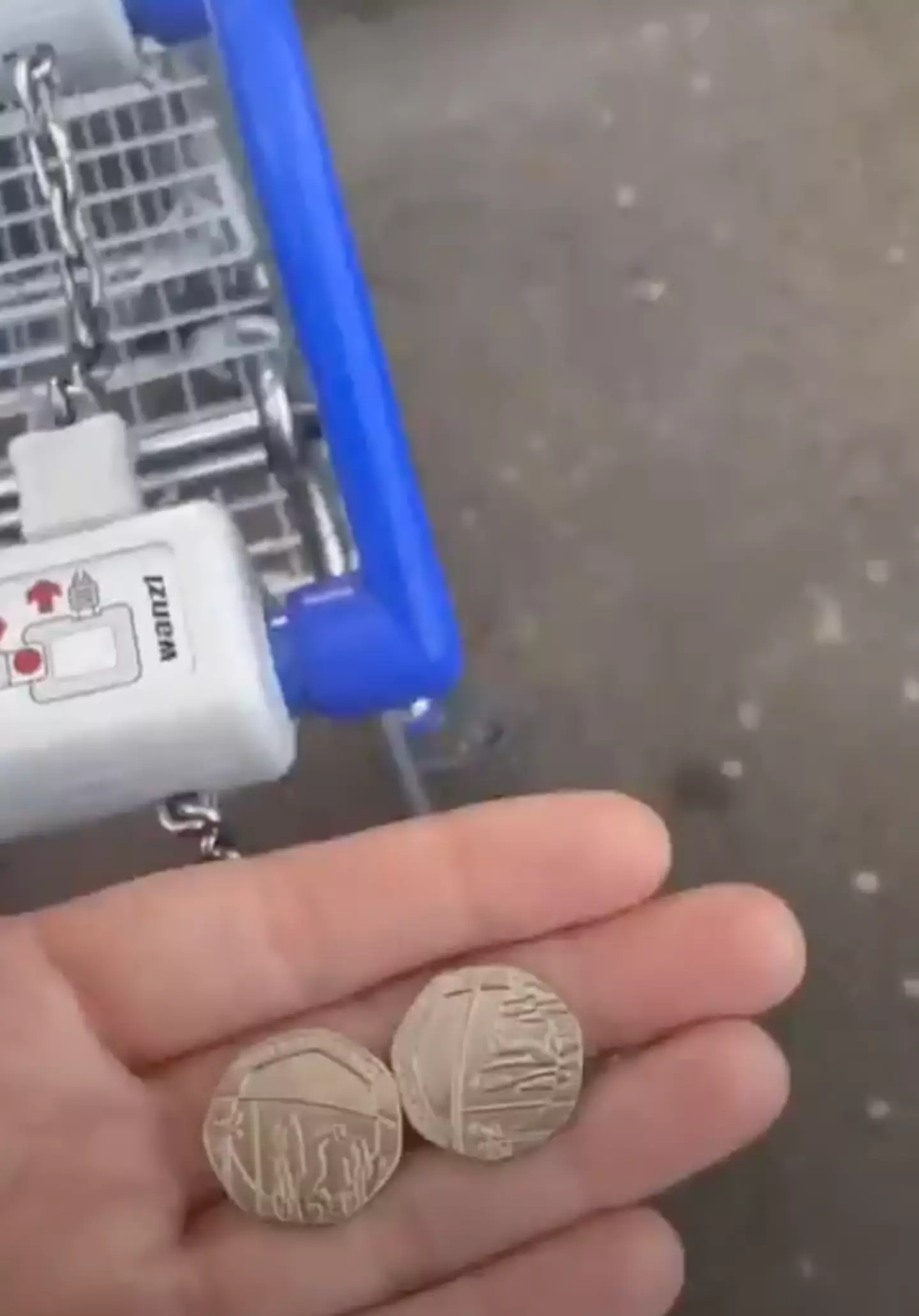 A TikToker has claimed using two 20p coins works just as well in securing a trolley.