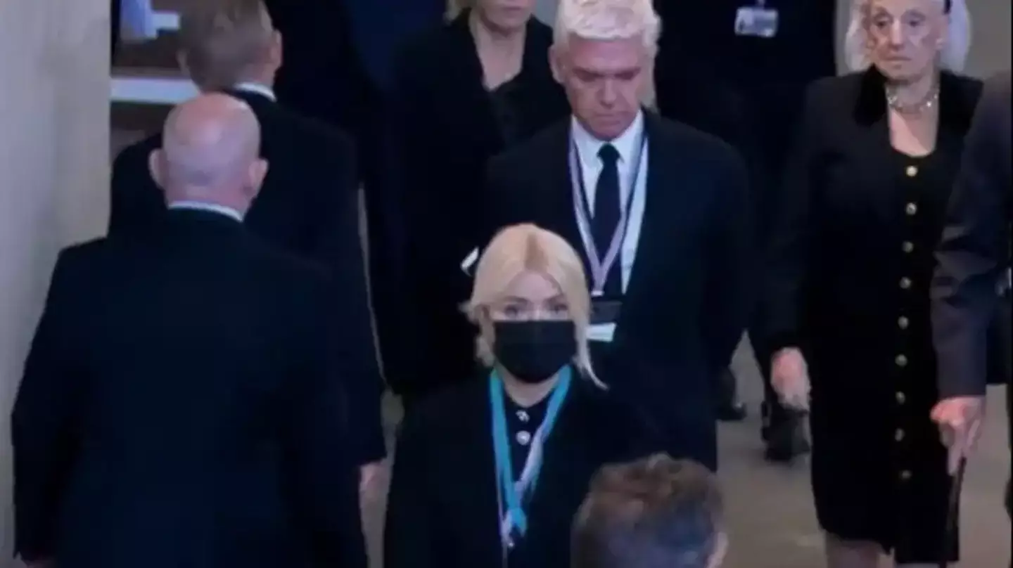Holly Willoughby and Phillip Schofield were seen at Westminster Hall.