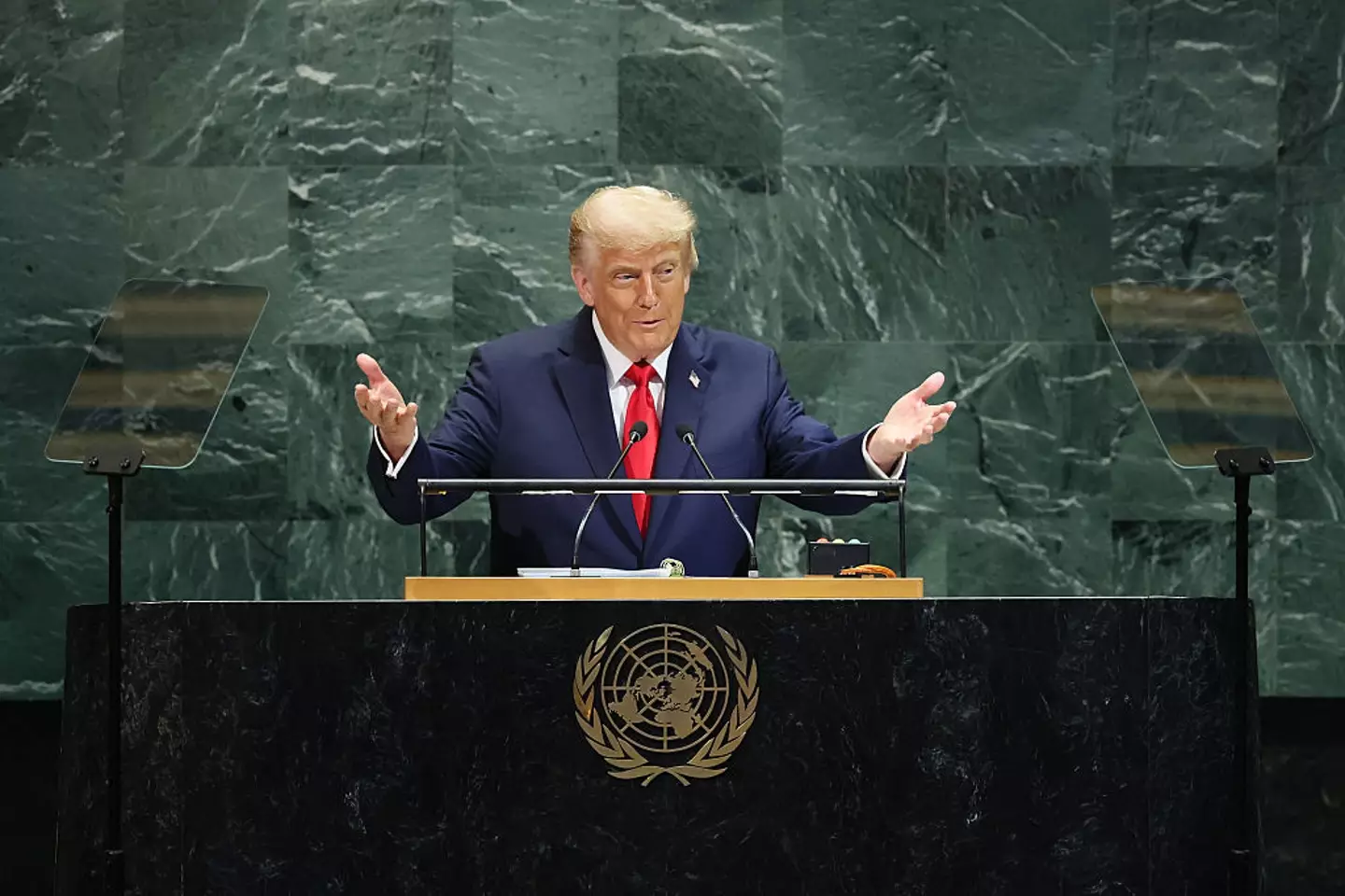 His speech went on for a whopping 55 minutes - 50 minutes longer than his allocated slot (Michael M. Santiago/Getty Images)