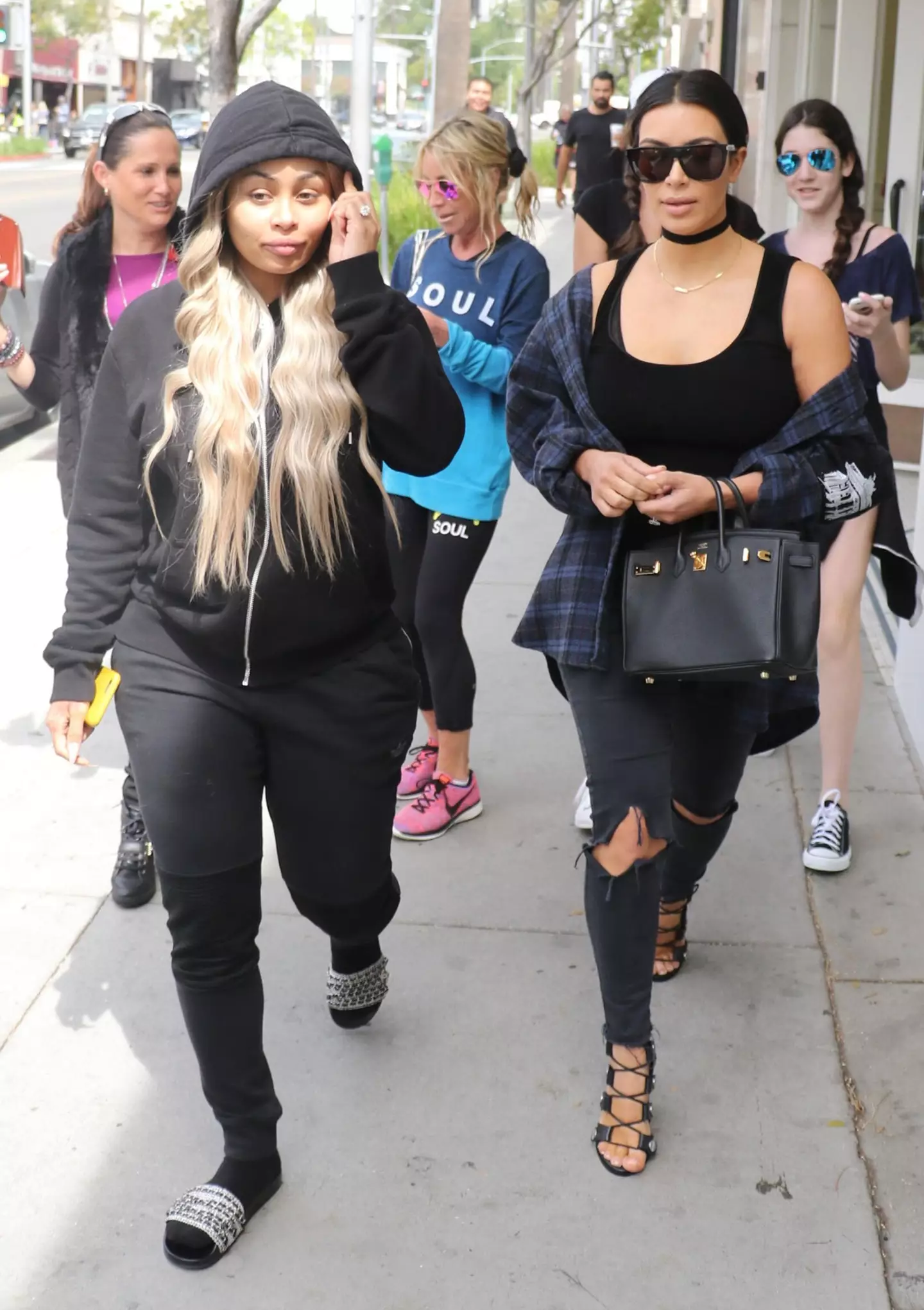 Blac Chyna and Kim Kardashian in 2016 (