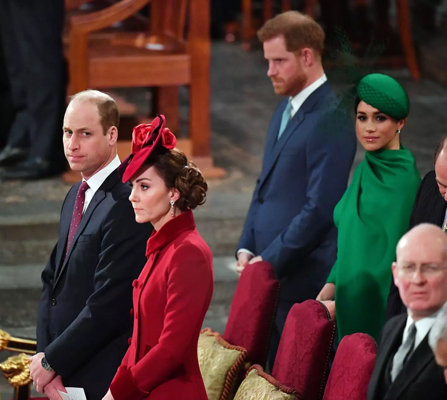 The last working royals appearance from Harry and Meghan saw them seated behind William and Kate (Phil Harris - WPA Pool/Getty Images)