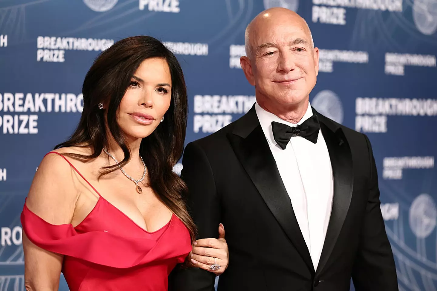 Lauren Sánchez and her fiancé, Jeff Bezos (Emma McIntyre / Staff / Getty Images)