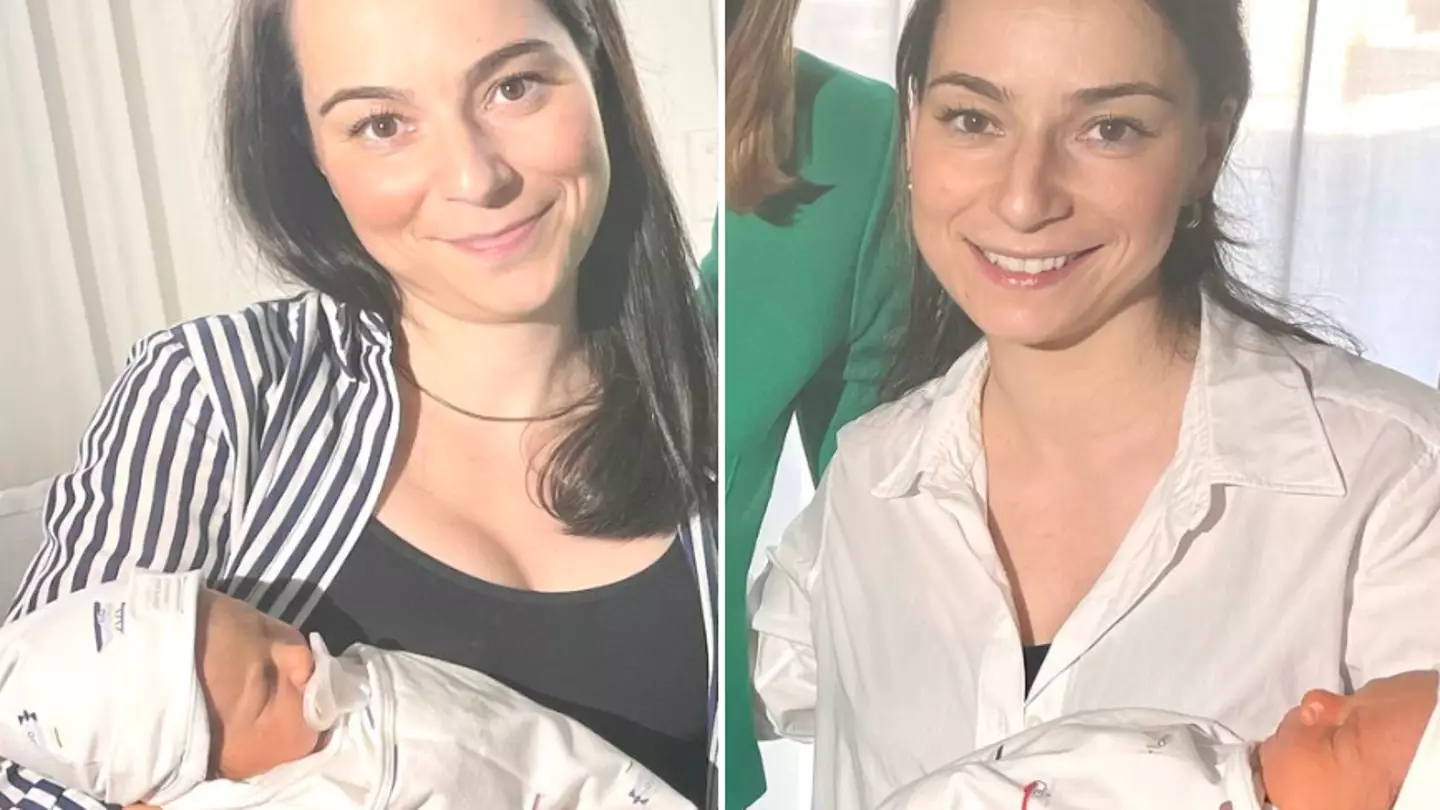 Identical twins give birth on the same day in the same hospital