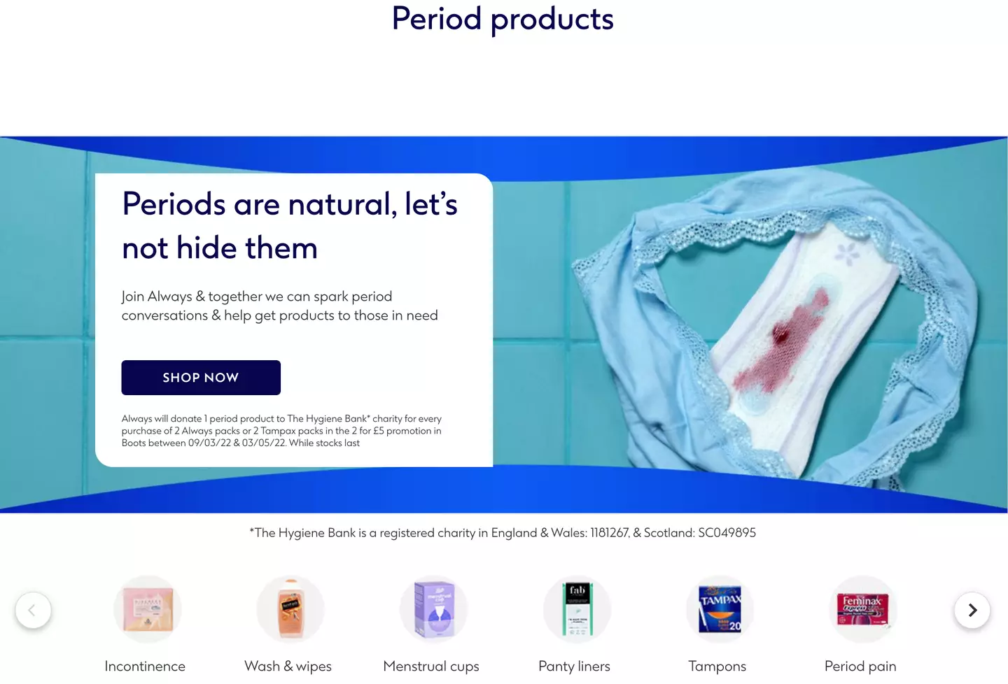 The Boots website has been updated with the new label. (