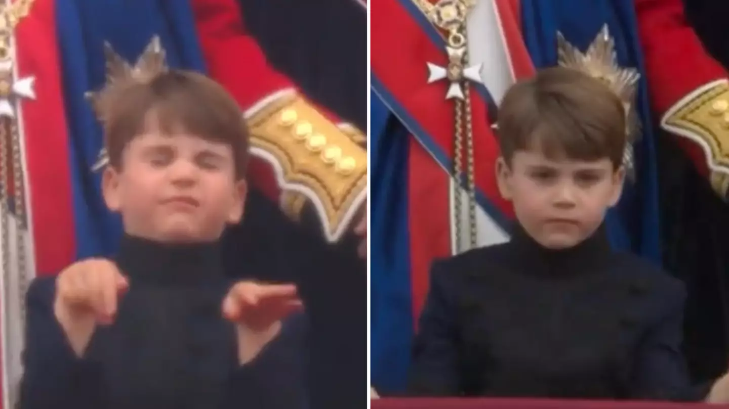 Prince Louis is an ‘absolute mood’ on Buckingham Palace balcony as he spots himself on screen