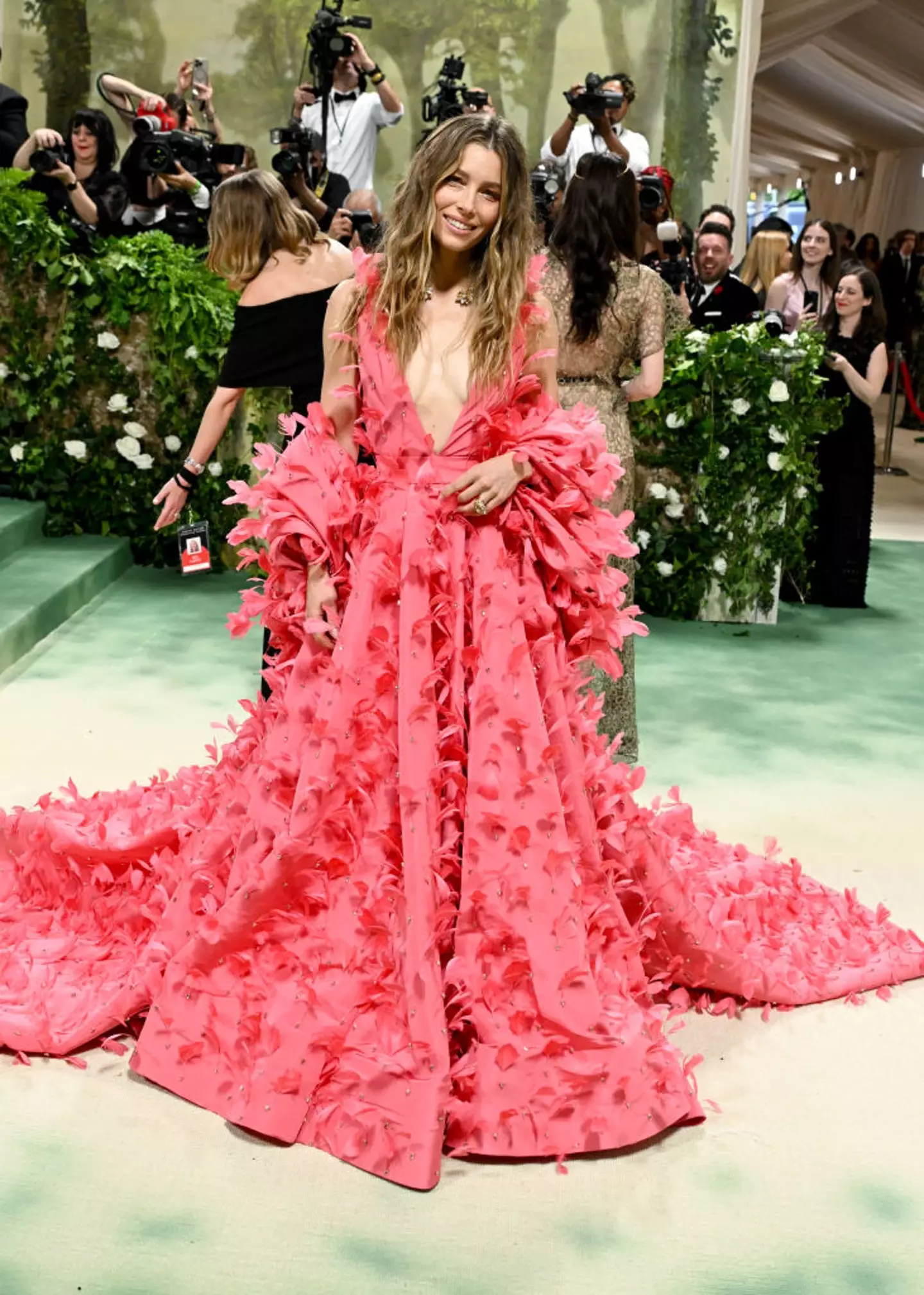 Jessica Biel revealed how she prepped for the Met Gala. (Gilbert Flores/Variety via Getty Images)