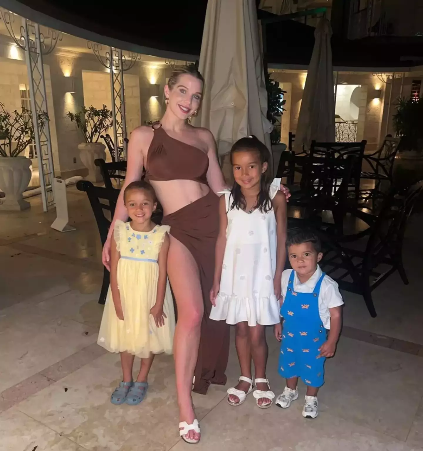 Helen Flanagan with her three kids.